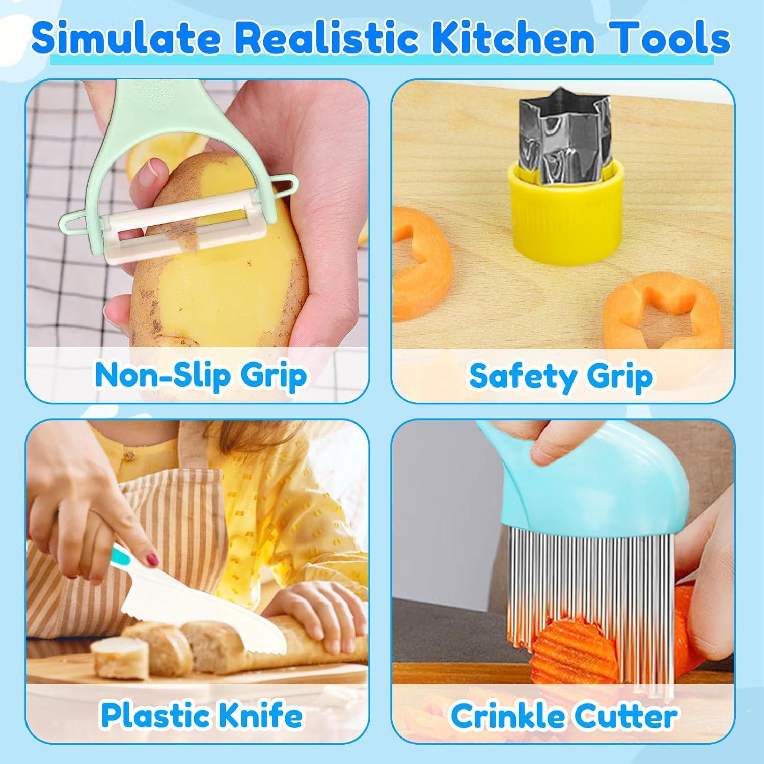 Juego de Cocina Montessori OLRMA 20 Piezas para Niños 4-12 Años