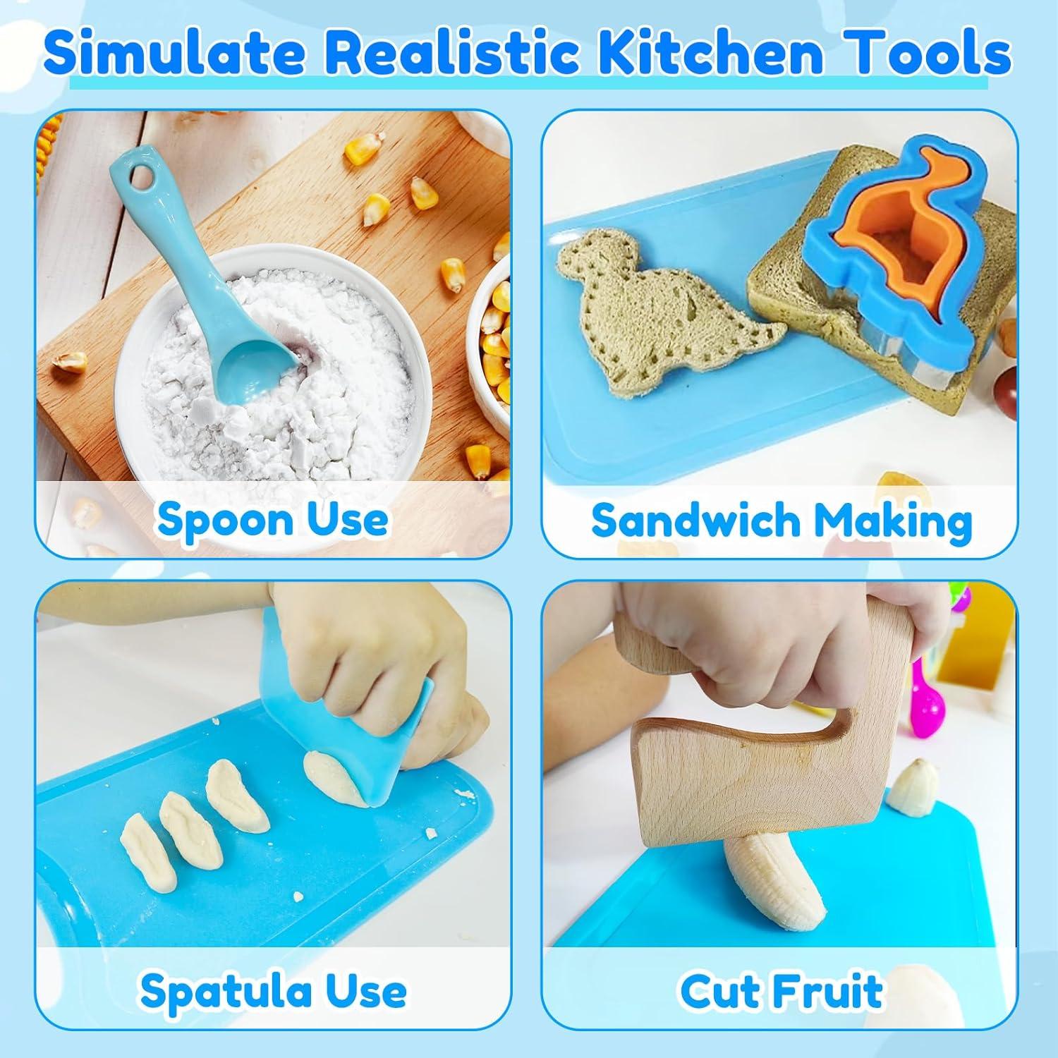 Juego de Cocina Montessori OLRMA 20 Piezas para Niños 4-12 Años