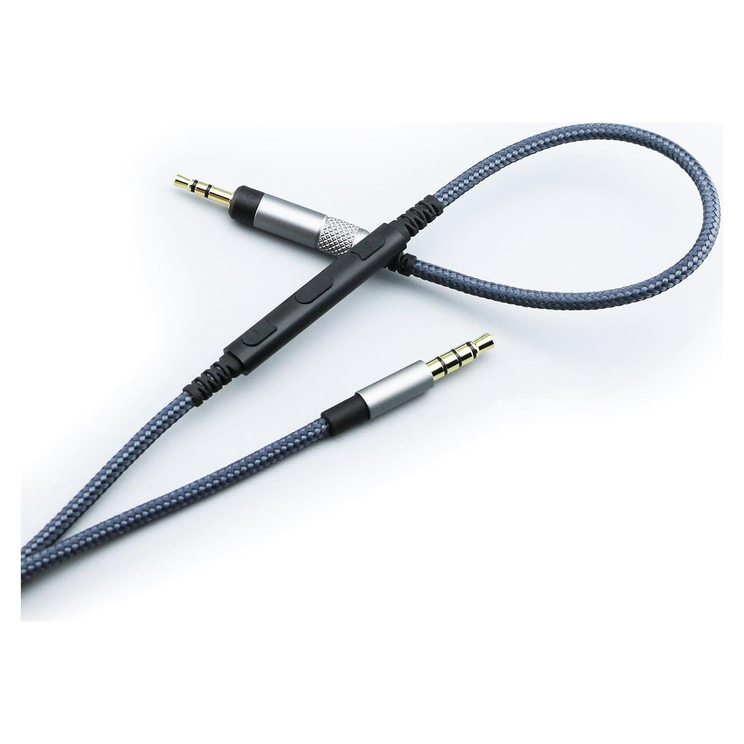 Cable de audio AUX KetDirect con micrófono 1.2m gris