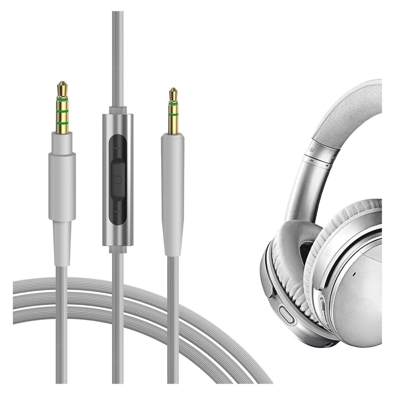 Cable de Audio GEEKRIA 2.5mm con Micrófono para Bose QC35 QC45