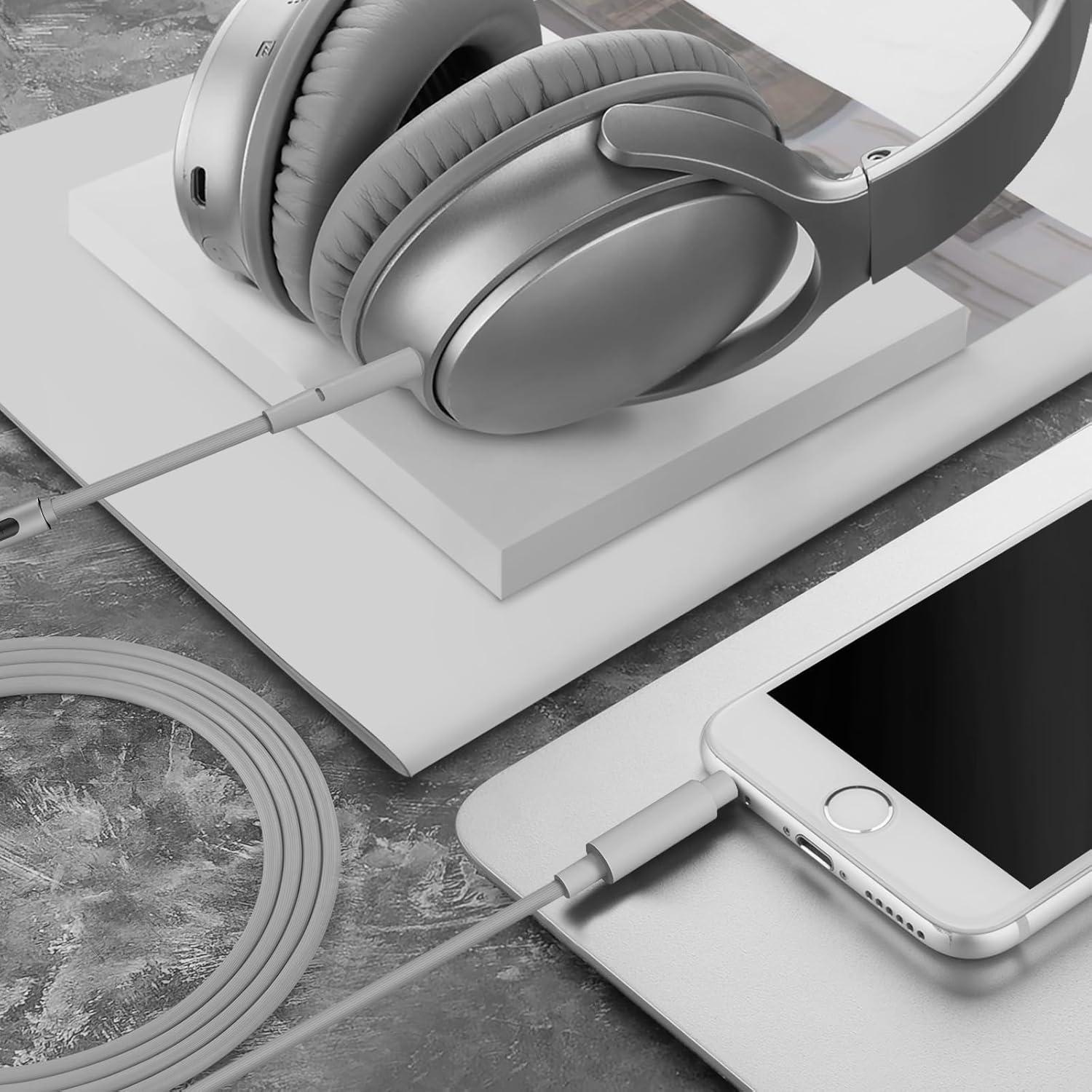 Cable de Audio GEEKRIA 2.5mm con Micrófono para Bose QC35 QC45