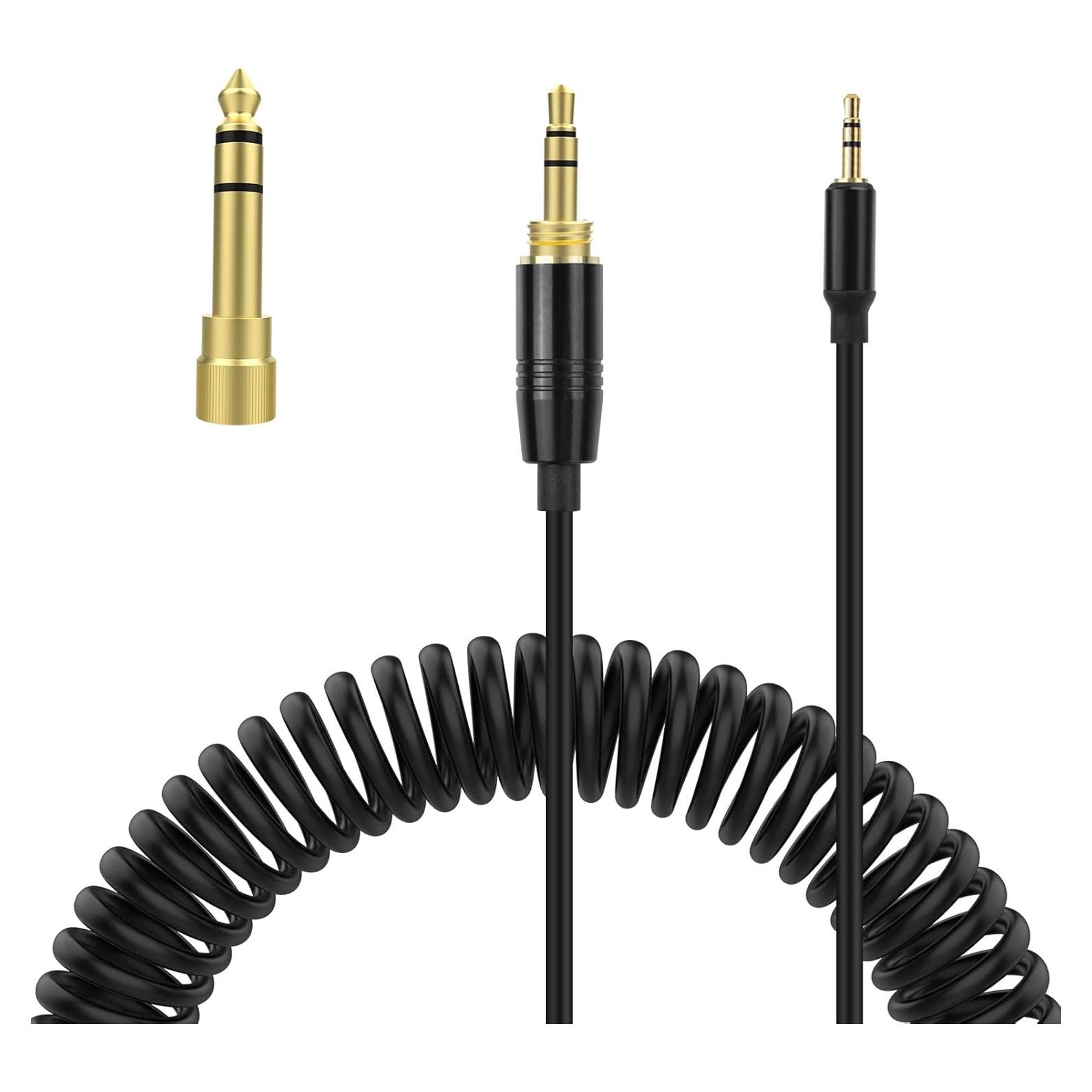 Cable de audio en espiral 1.22m-4.27m para auriculares Bose QC45