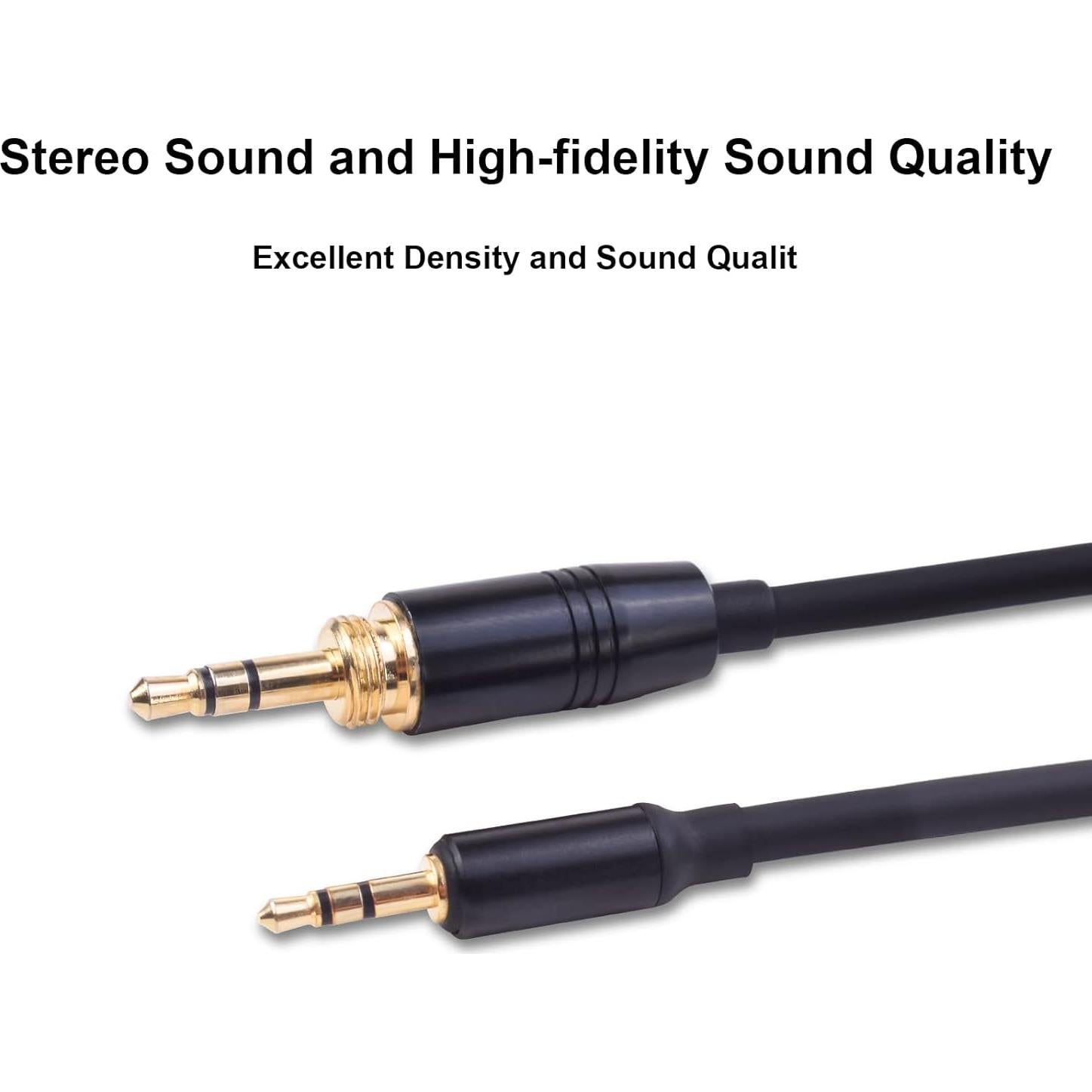 Cable de audio en espiral 1.22m-4.27m para auriculares Bose QC45