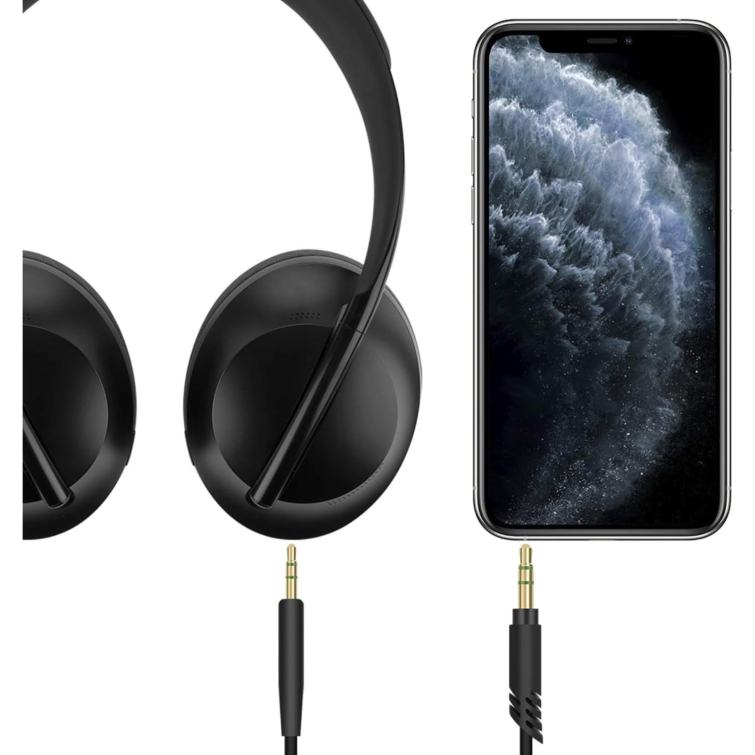 Cable de Audio Linkidea 1.5m para Auriculares Bose QC45/700/35II