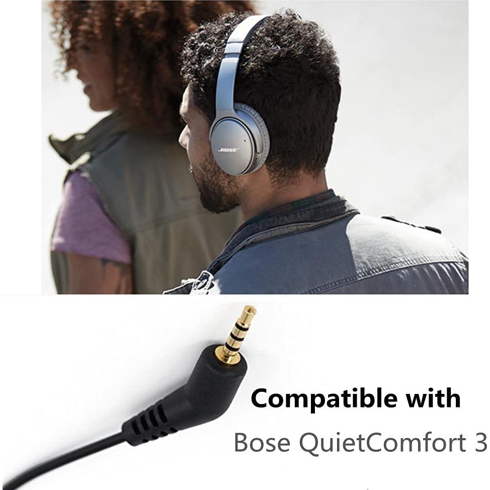 Cable de Reemplazo Koffmon 2.5mm a 3.5mm para Bose QC3