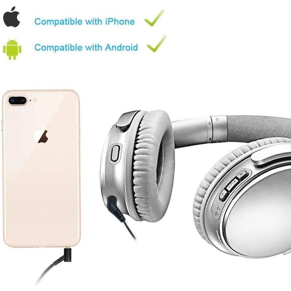 Cable de Audio 1.4m Asobilor para Auriculares Bose QC3