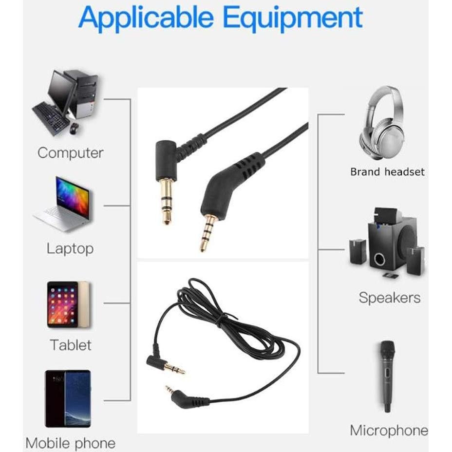 Cable de Audio 1.4m Asobilor para Auriculares Bose QC3