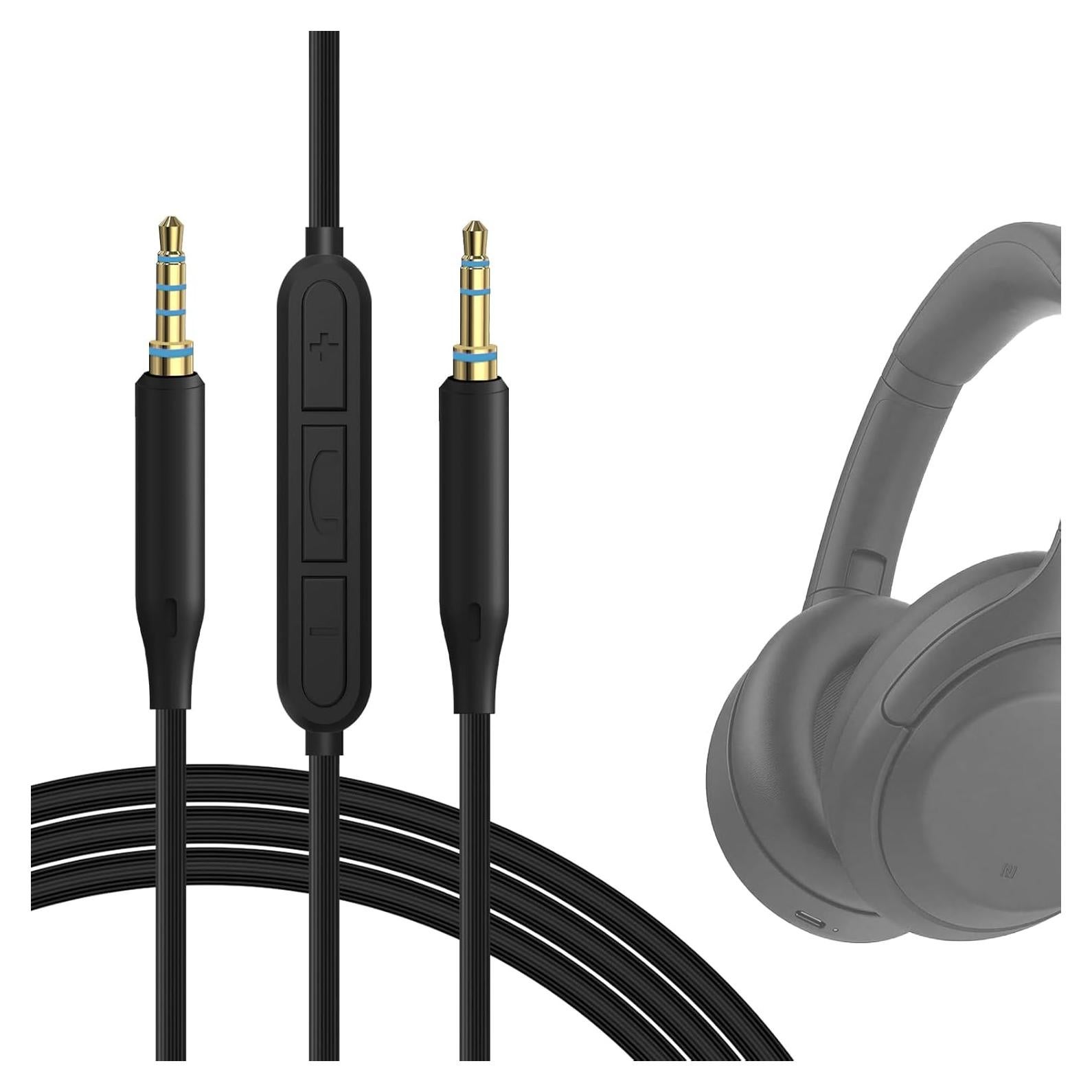 Cable de Audio GEEKRIA 3.5mm con Micrófono para Sony WH-1000XM6/1000XM5