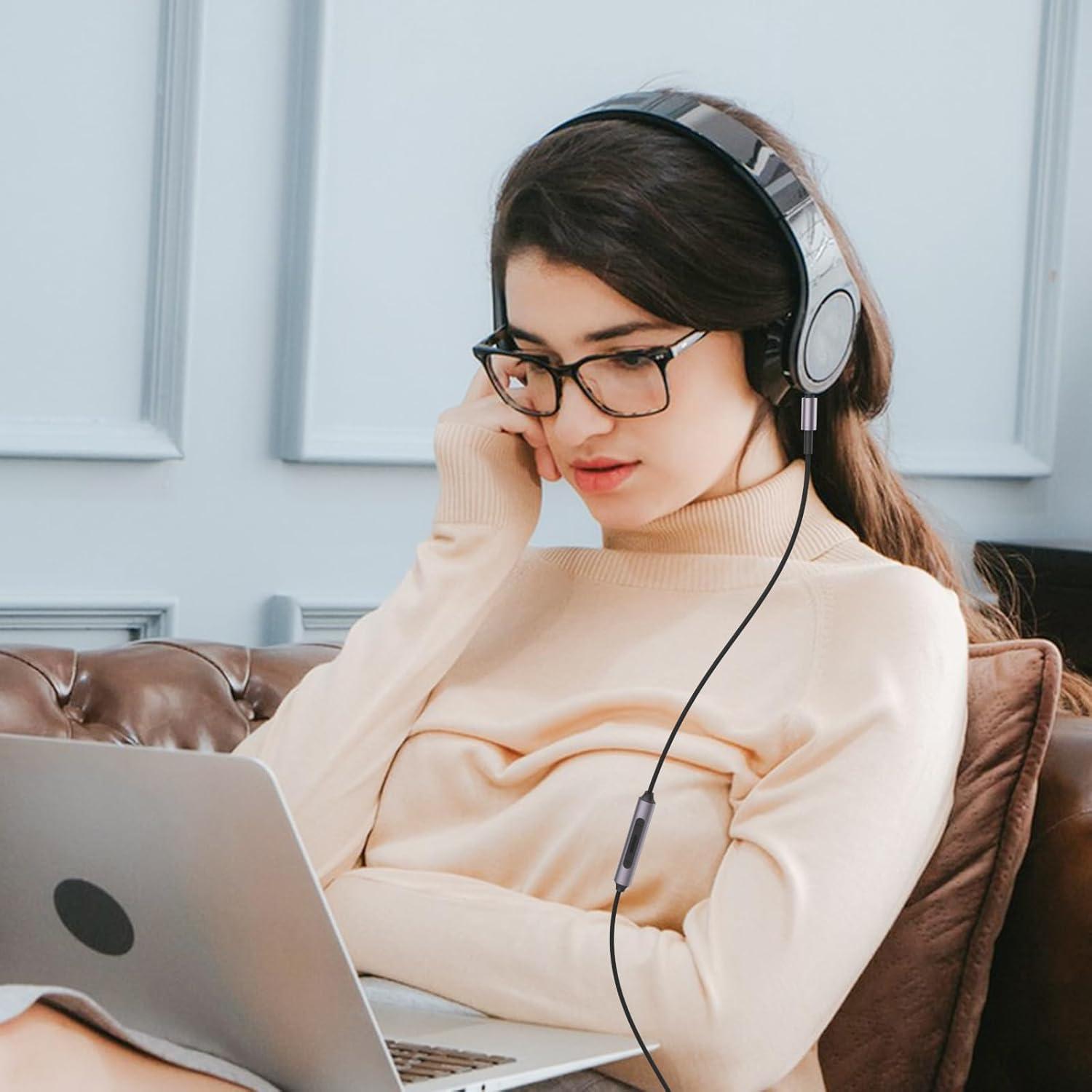 Cable de micrófono Gneinour 1.5m para Sony WH-1000XM5/4/3