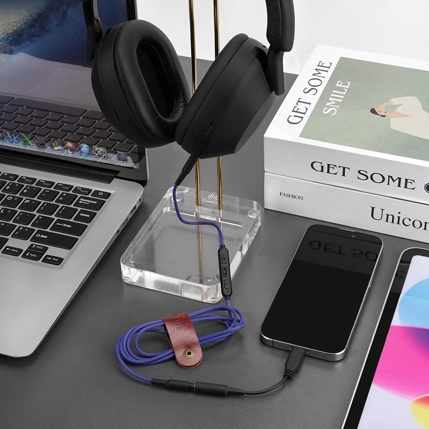 Cable de Audio GEEKRIA AUX 3.5mm con Micrófono 1.2m