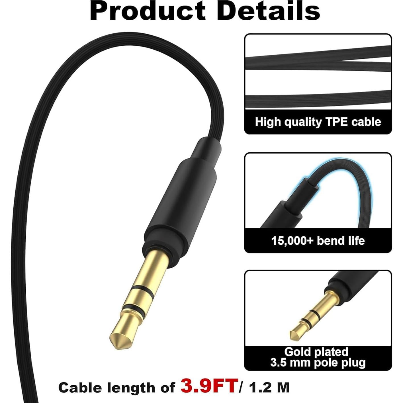 Cable de Reemplazo Toxaoii 3.5mm para Auriculares Sony