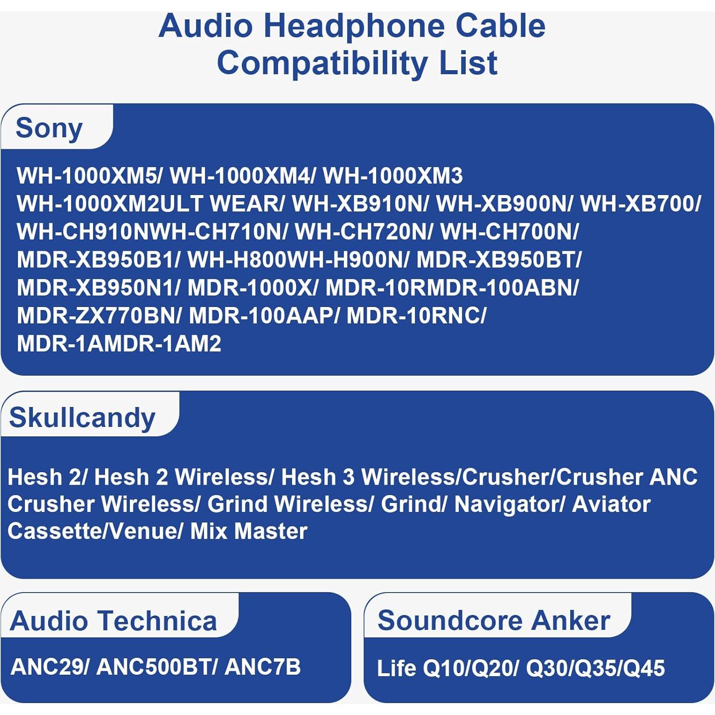 Cable de Reemplazo Toxaoii 3.5mm para Auriculares Sony