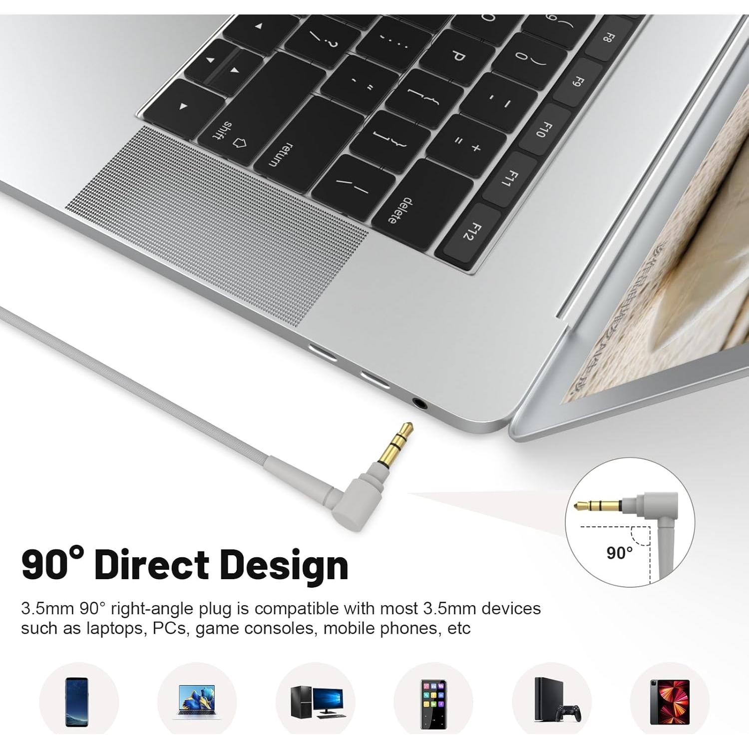 Cable de audio auxiliar 3.5mm Tobysome para Sony WH-1000XM5/4/3