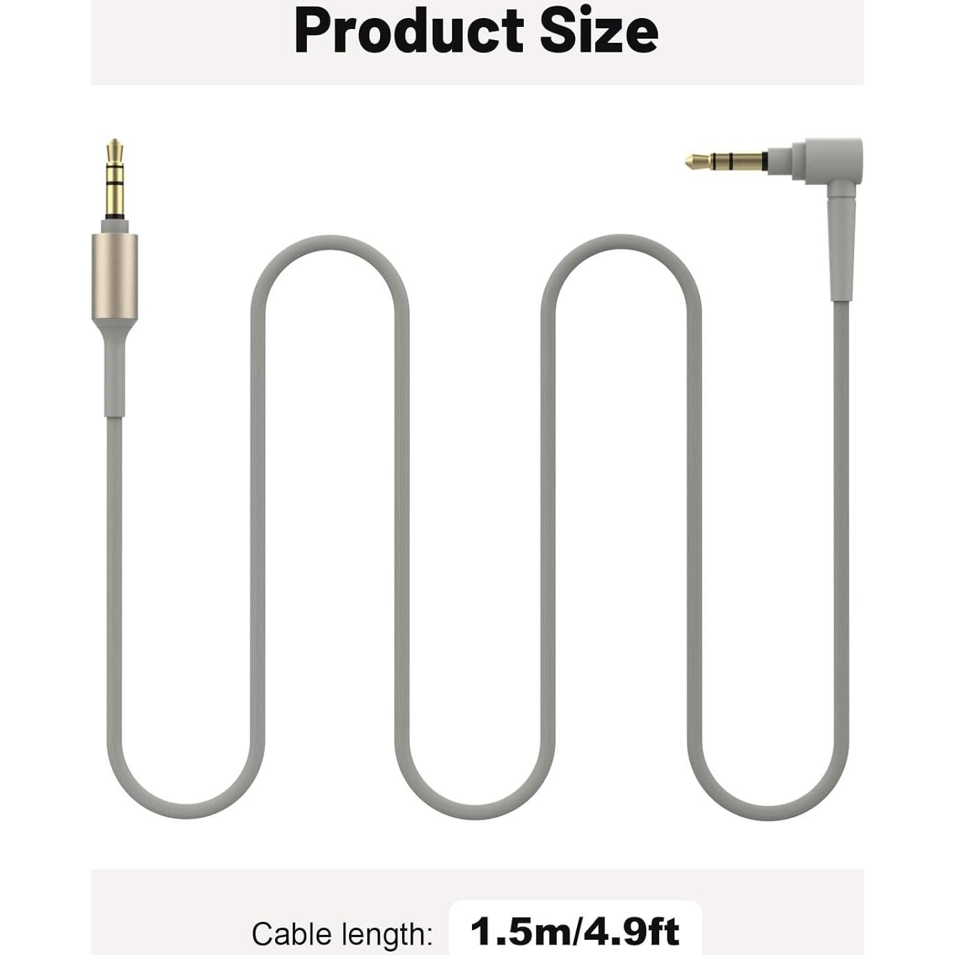 Cable de audio auxiliar 3.5mm Tobysome para Sony WH-1000XM5/4/3