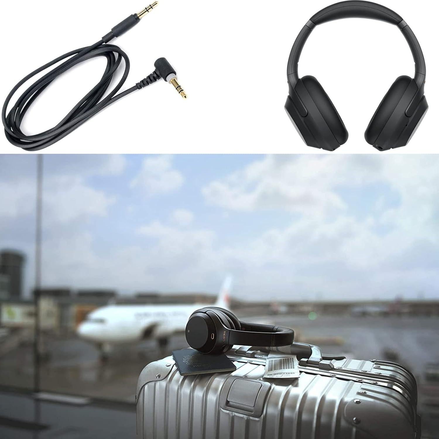 Cable de audio 3.5mm Asobilor para auriculares Sony 1.2m