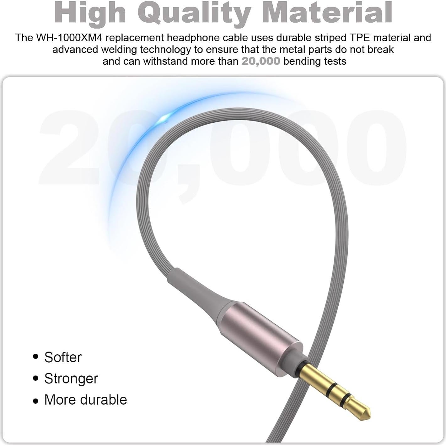 Cable de Audio Sqrmekoko 1.5m Macho a Macho 3.5mm para Sony