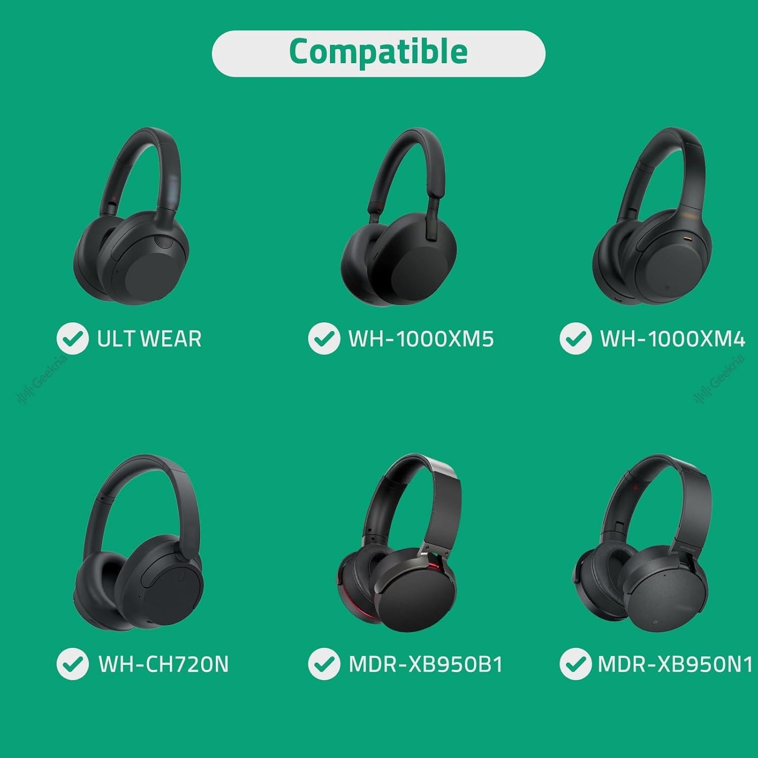 Cable de Audio GEEKRIA 3.5mm para Auriculares Sony 1.2m