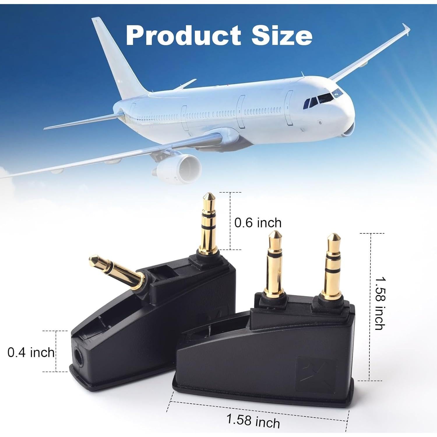 Adaptador de Audio para Aviones Toeasor Compatible con Bose