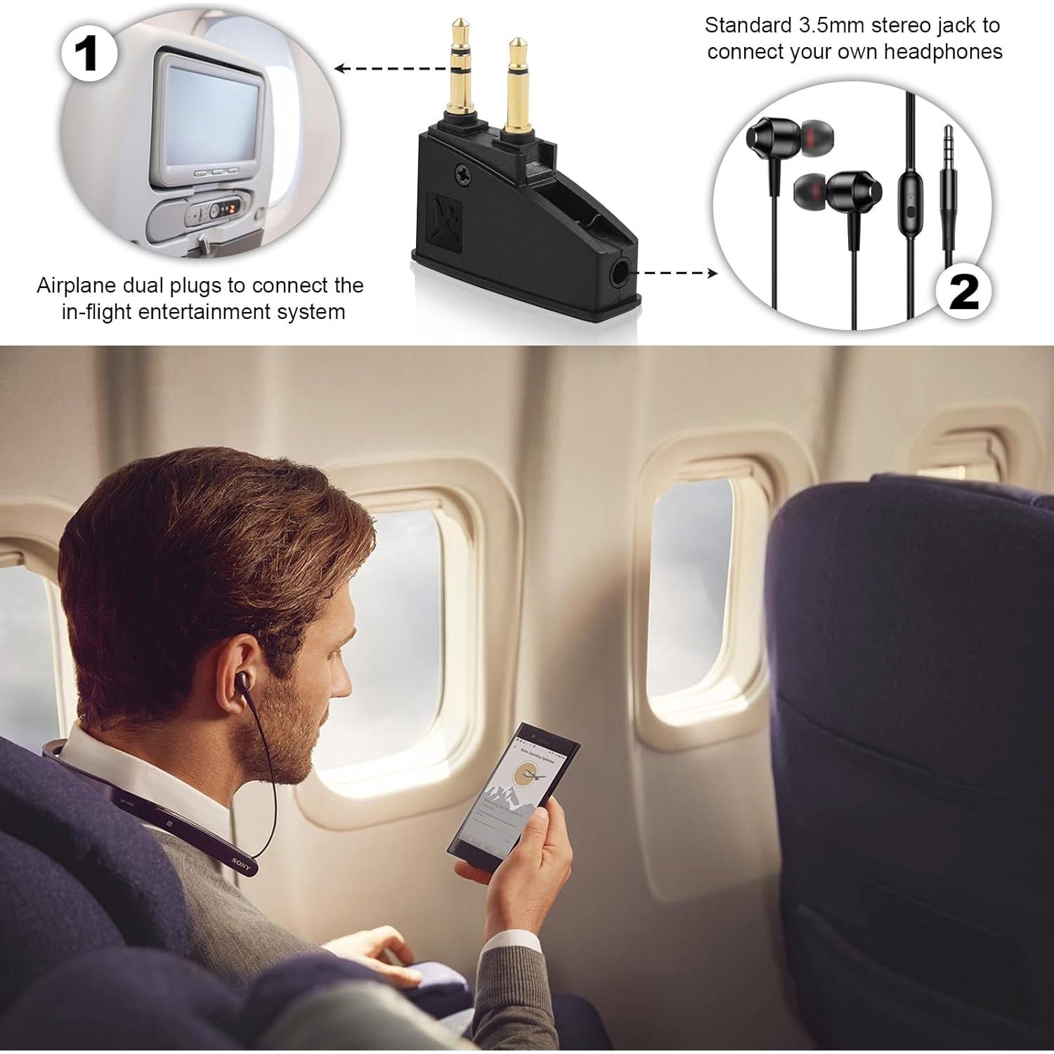 Adaptador de Audio para Aviones Toeasor Compatible con Bose