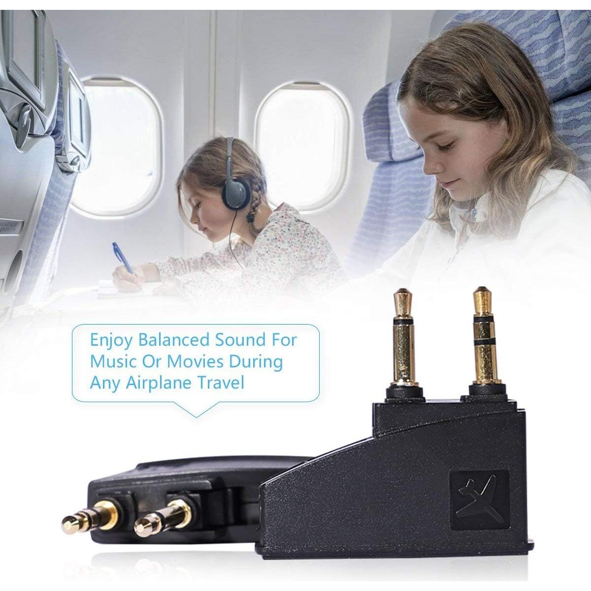 Adaptador de Vuelo BUTIAO para Auriculares Bose QC2 QC3 QC15 QC25 QC35