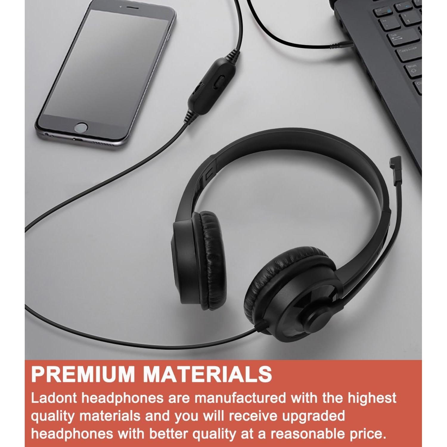 Auriculares con Micrófono Ladont QS06 - Paquete de 10, 1.83m