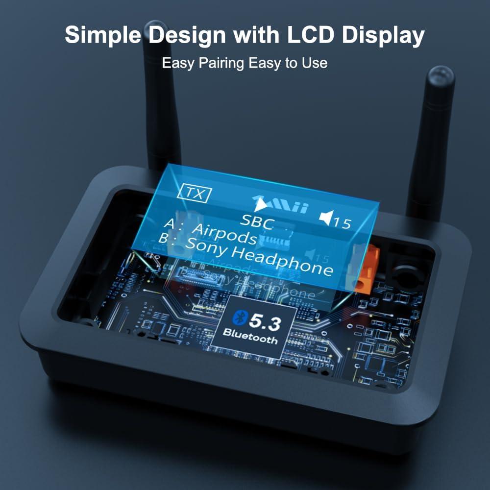 Transmisor Receptor Bluetooth 1Mii B03+ para TV y Estéreo