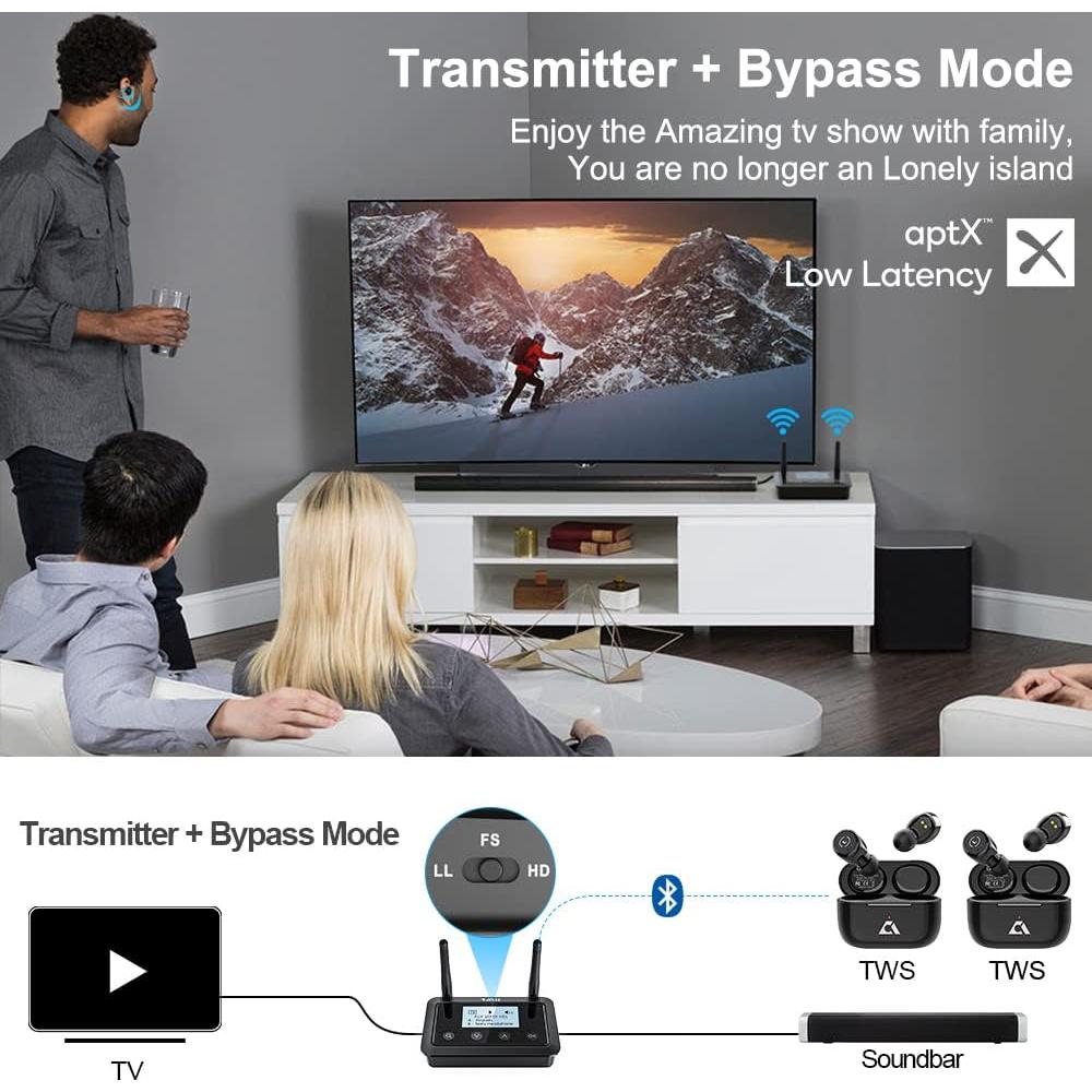 Transmisor Receptor Bluetooth 1Mii B03+ para TV y Estéreo