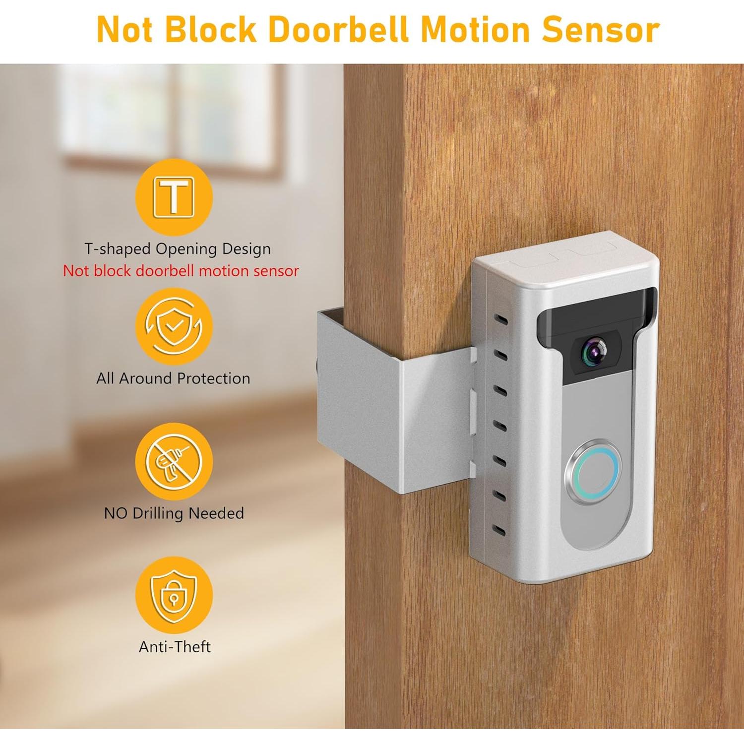 Soporte Antirrobo para Timbre QIBOX Sin Perforación Plata
