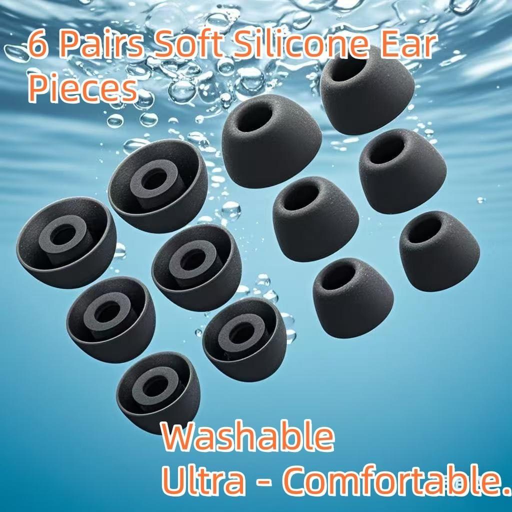 6 Pares Puntas de Oído Silicona Suave para Galaxy Buds 2 Pro