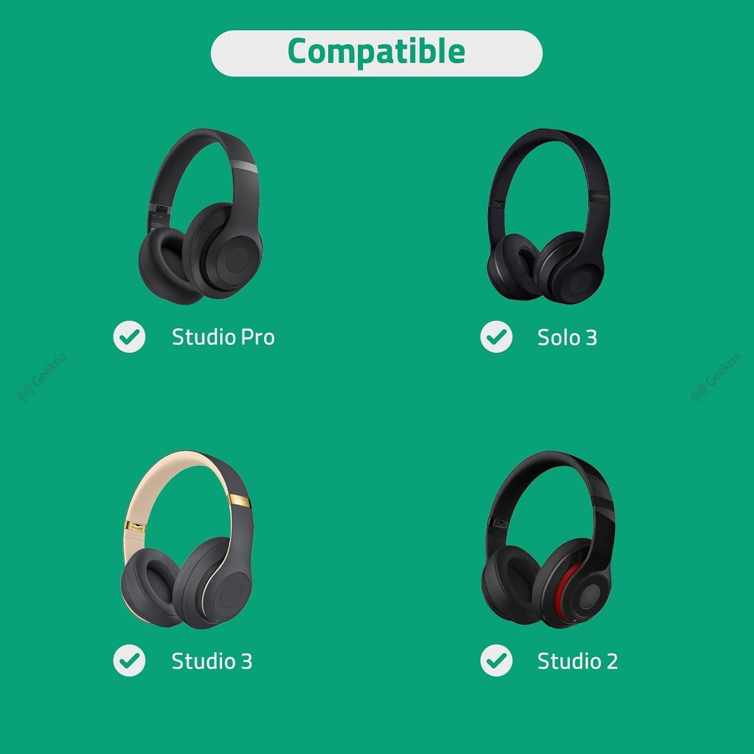 Cable de Audio GEEKRIA 3.5mm para Auriculares Beats Studio y Solo