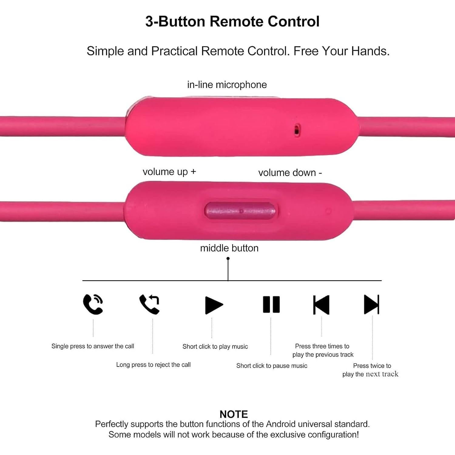 Cable de audio de reemplazo Arzweyk 140 cm con micrófono