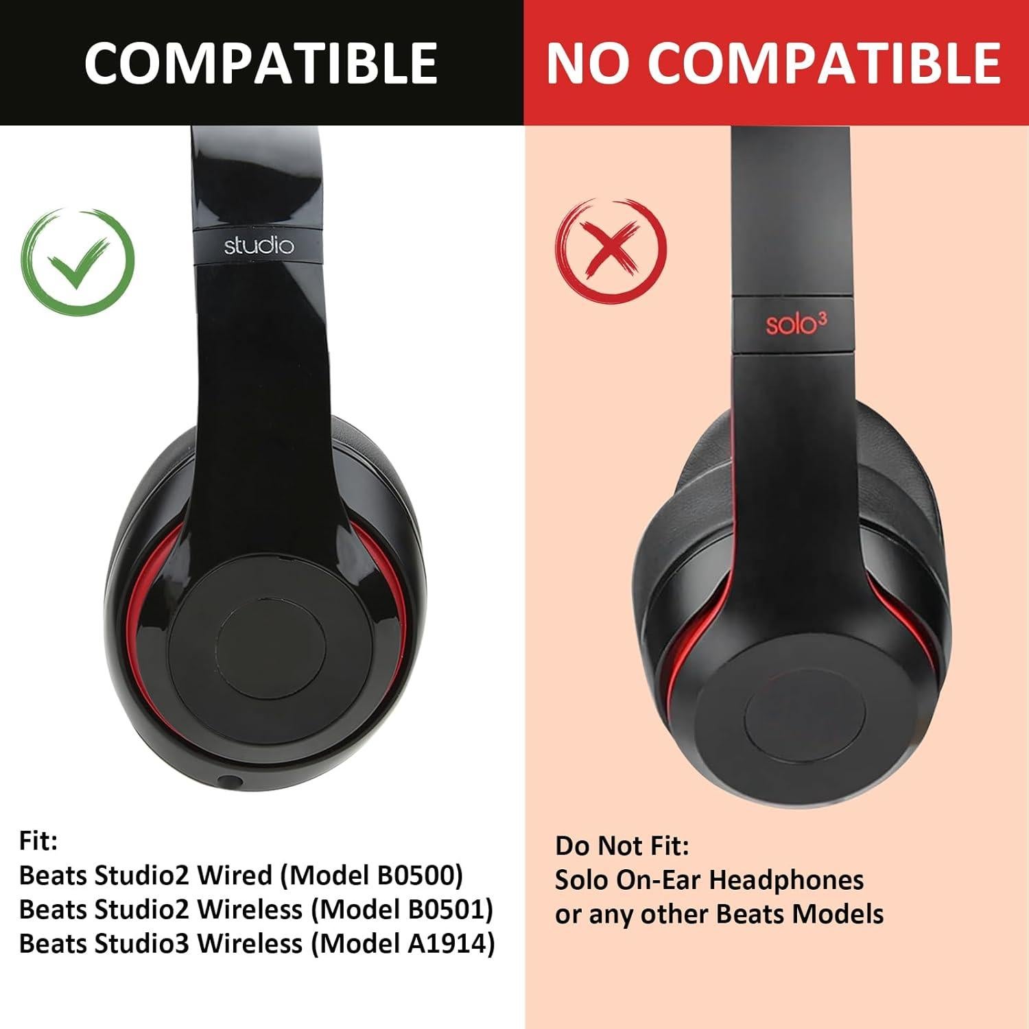 Cojines de Reemplazo Earrock para Auriculares Beats Studio 2 y 3