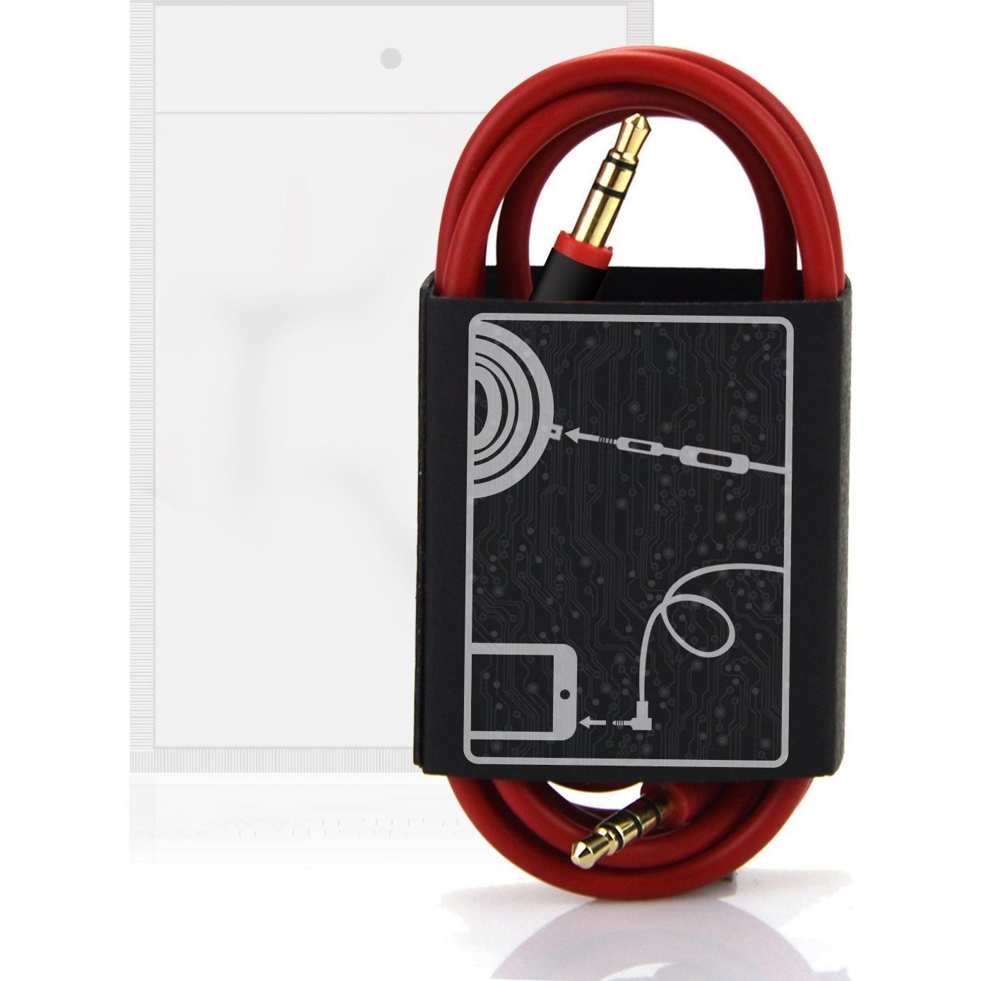 Cable de audio 1.2m con micrófono para auriculares Beats