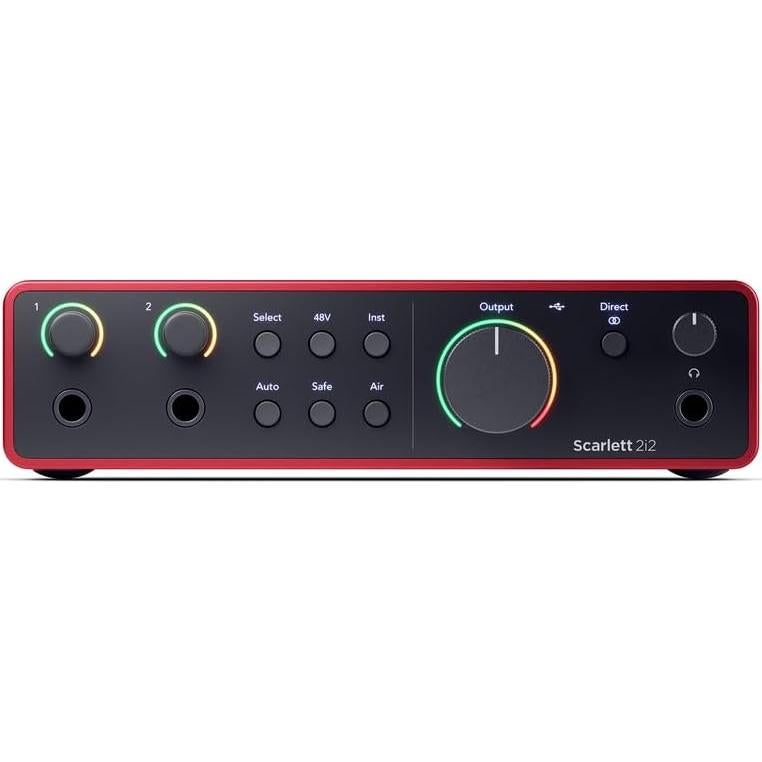 Focusrite Scarlett 2i2 Studio 4ta Gen - Interfaz USB-C + Micrófono CM25 MkIII