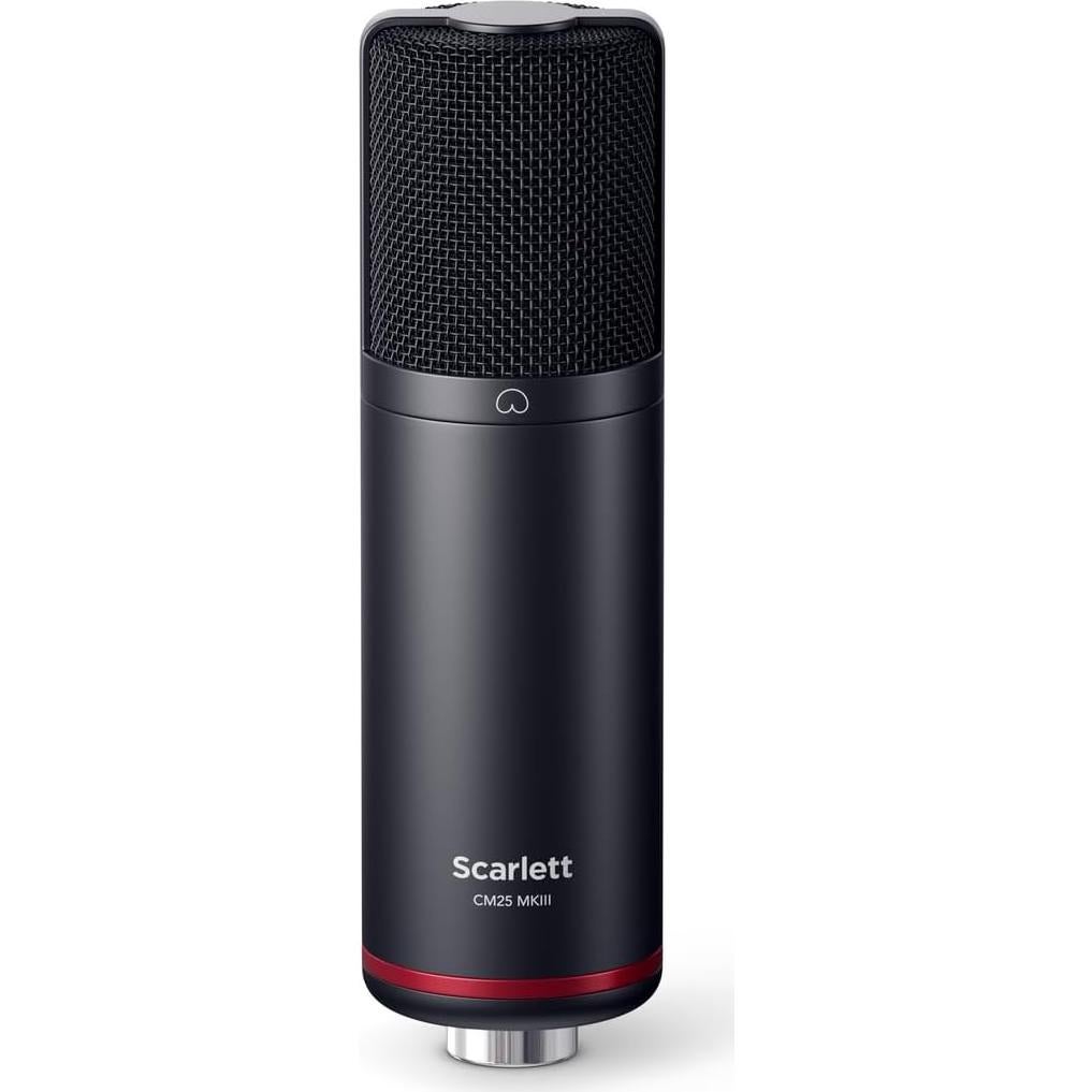 Focusrite Scarlett 2i2 Studio 4ta Gen - Interfaz USB-C + Micrófono CM25 MkIII