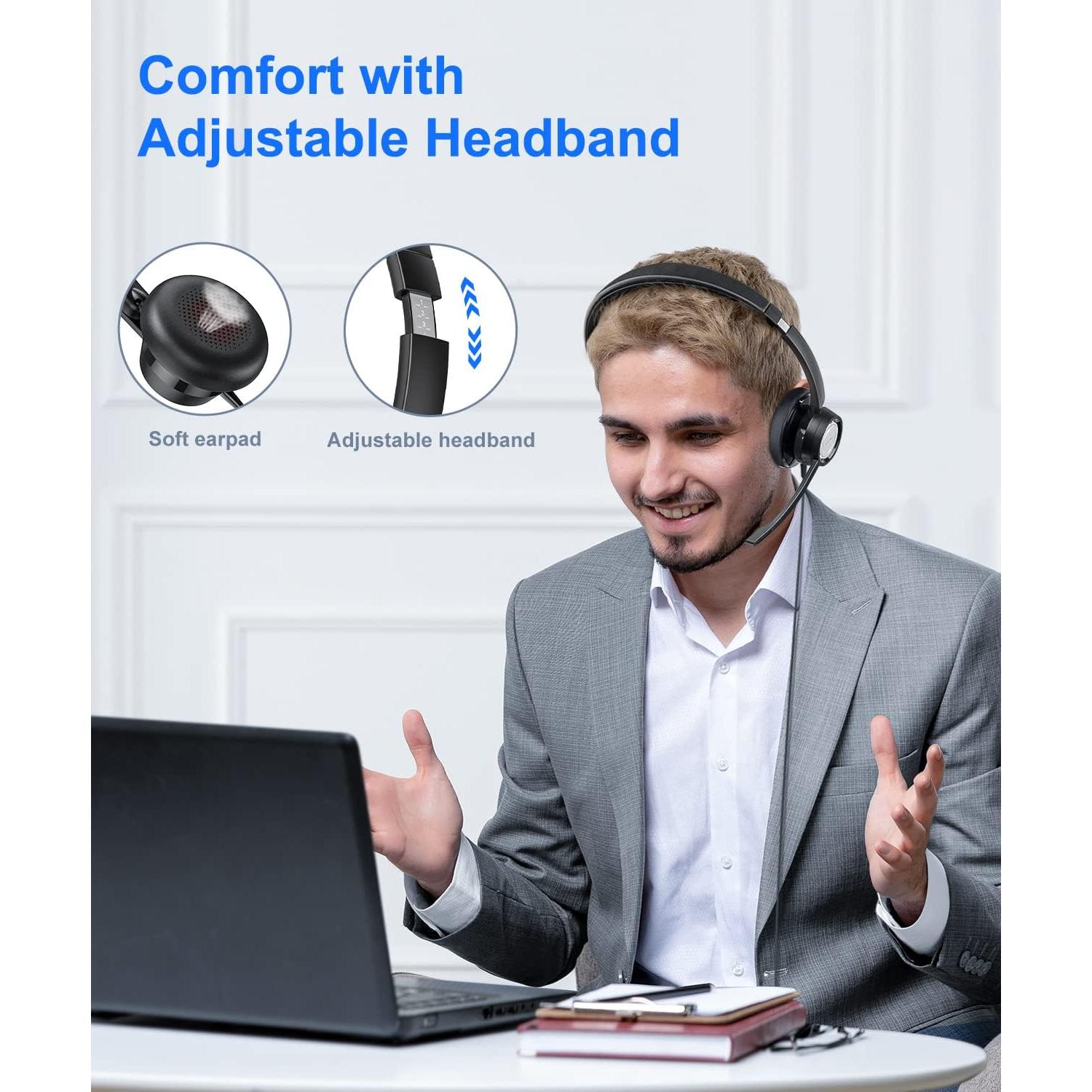 Auriculares USB New Bee H365 con micrófono y cancelación de ruido