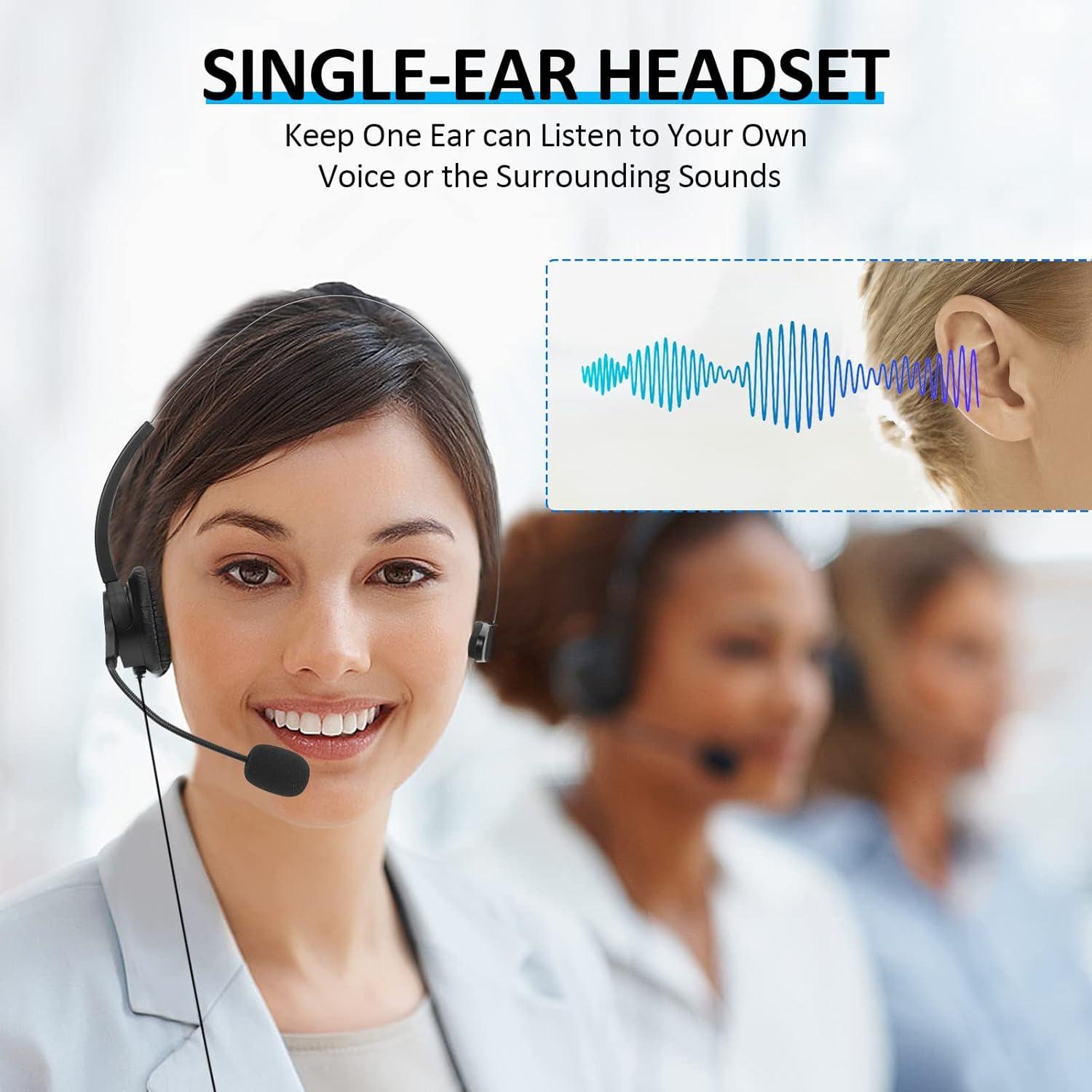 Auricular con cable AGPTEK USB con micrófono y cancelación de ruido