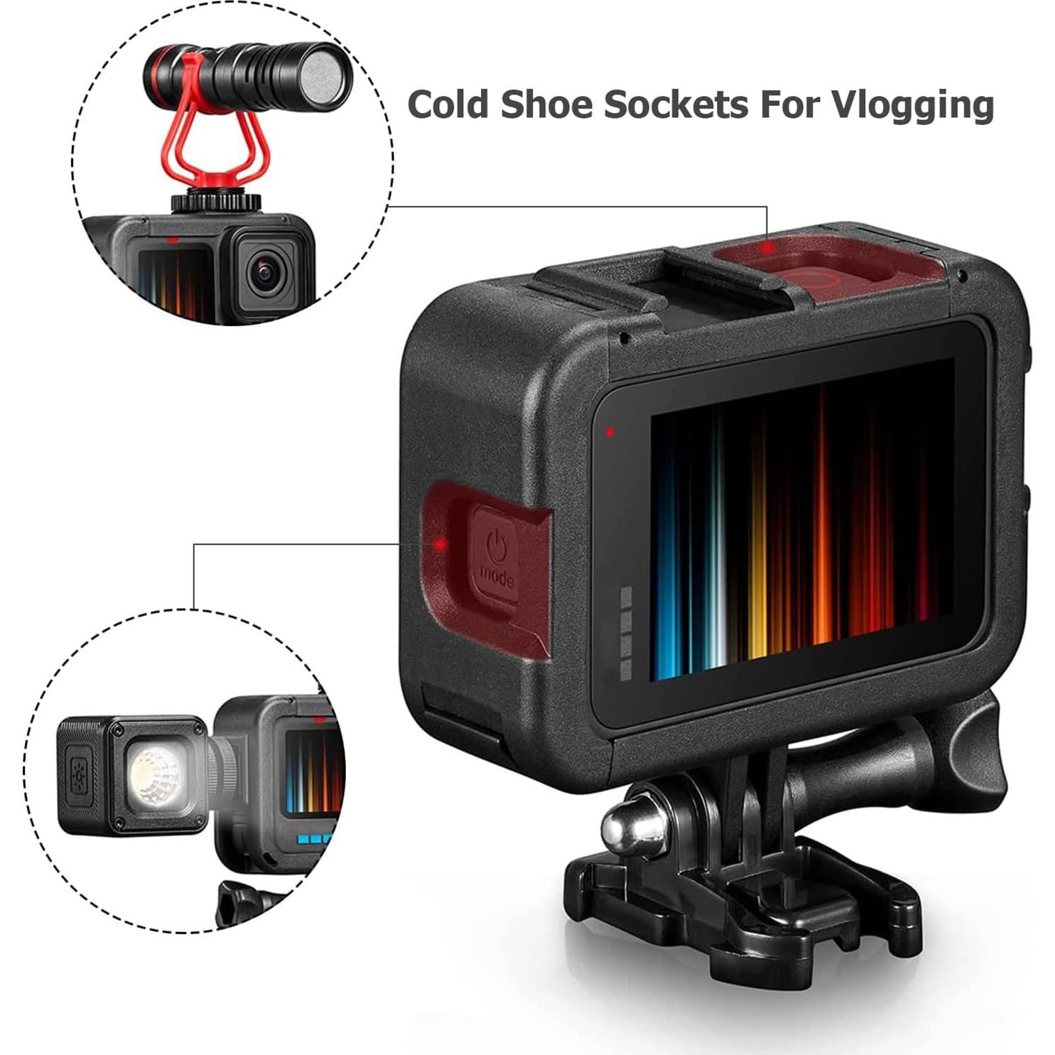 Marco Esqueleto Kourpar para GoPro Hero 12 11 10 9 Negro