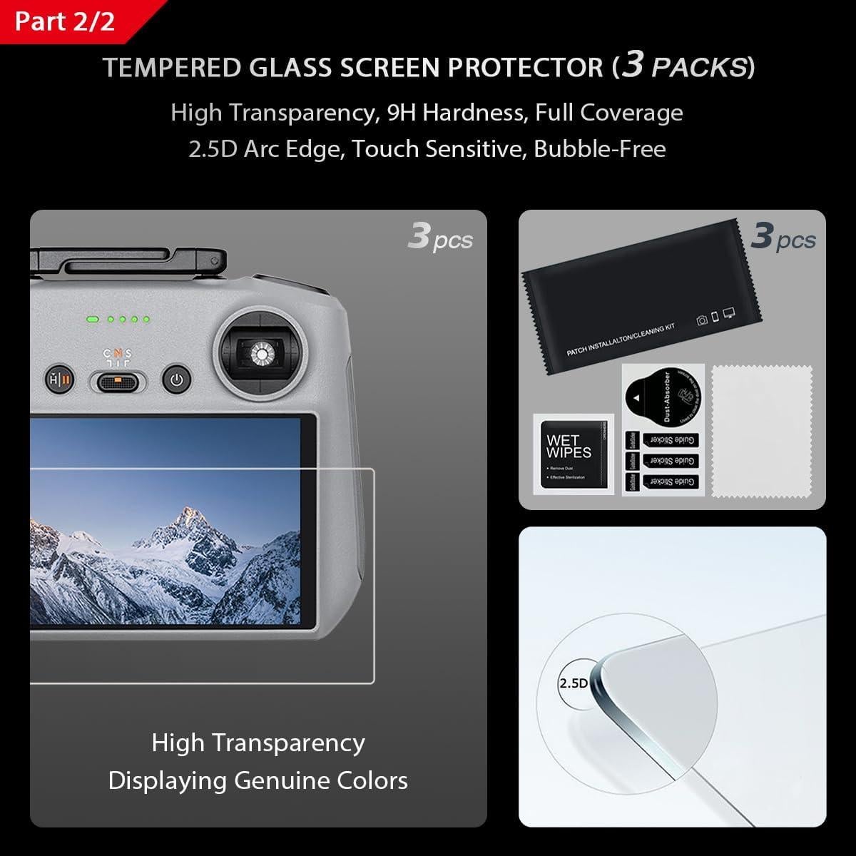 Kit Capota Solar y Protector Pantalla Arzroic RC 2 para DJI