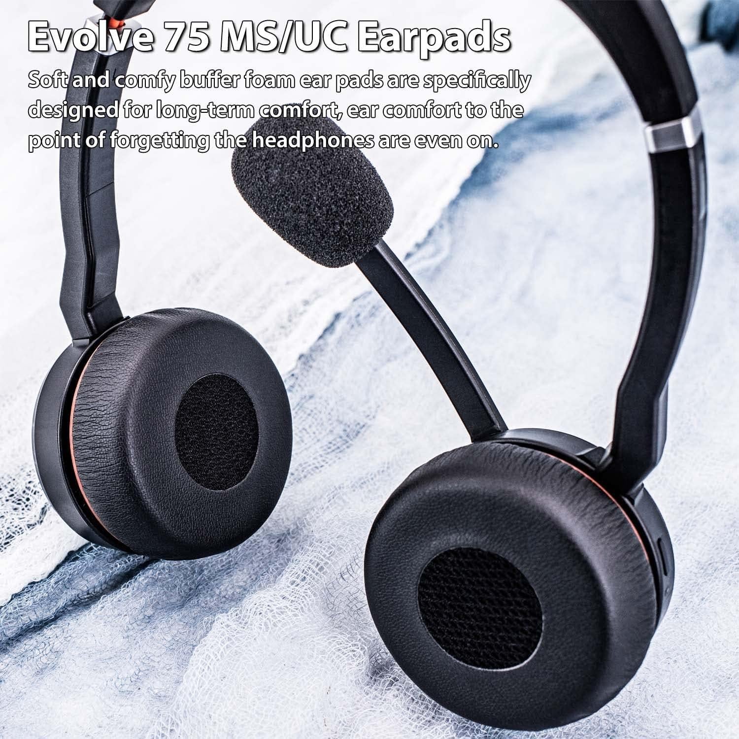 Almohadillas de Reemplazo TRANSTEK para Jabra Evolve 75 - 2 Pzas