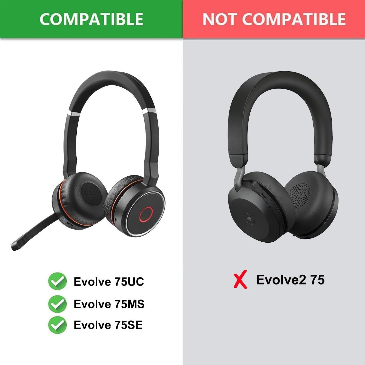 Almohadillas de Gel Refrigerante Defean para Jabra Evolve 75