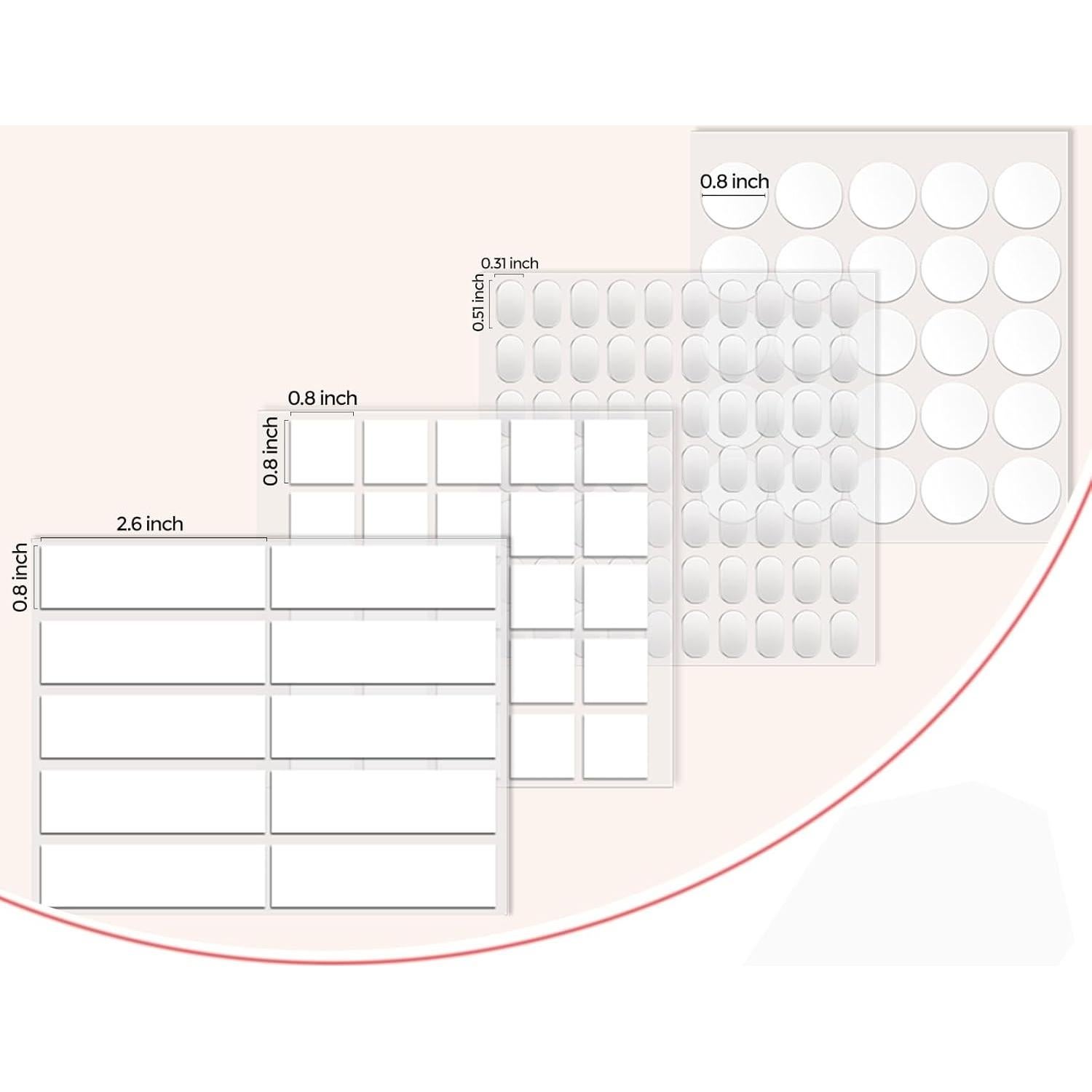 Cinta Nano Doble Cara Fengnuo 360pcs Multi-Forma Adhesiva