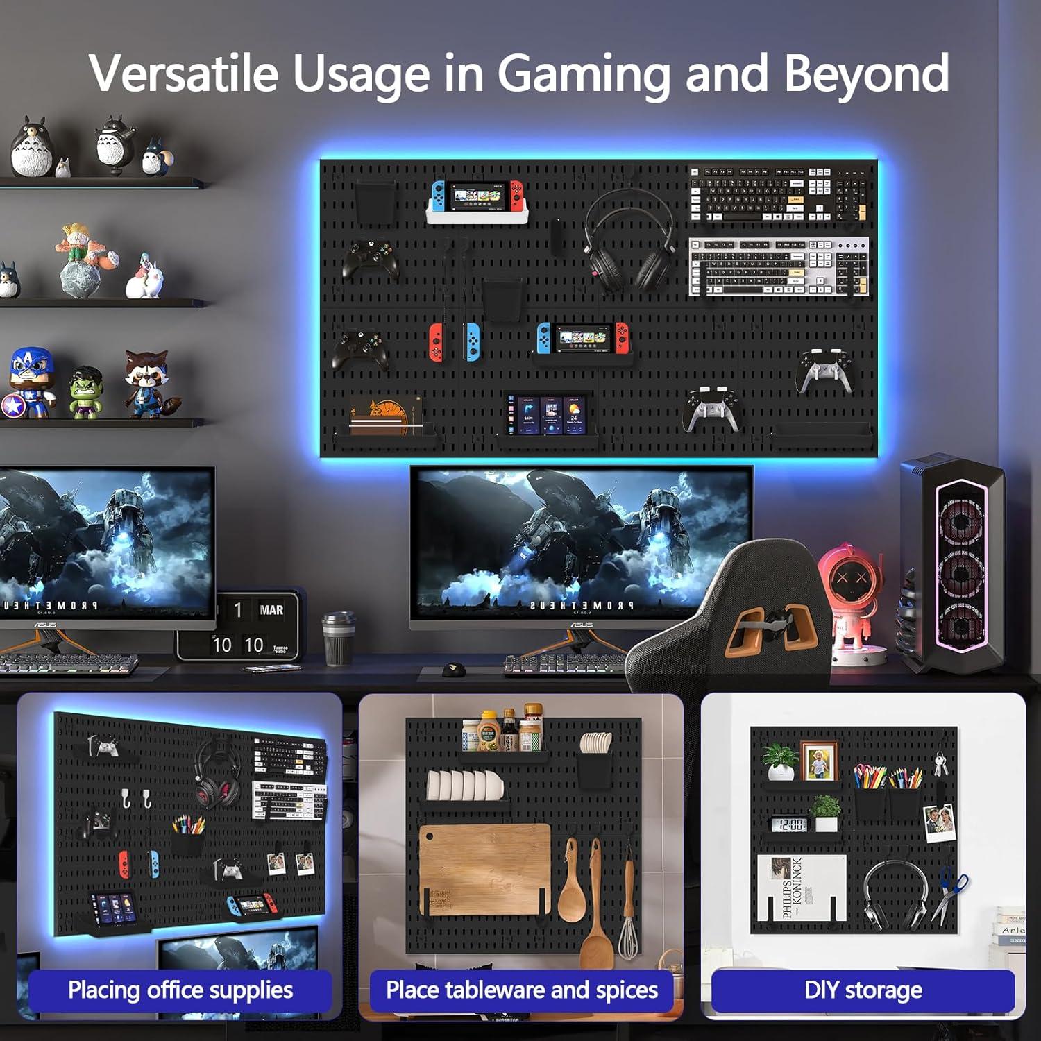 Kit Organizador de Pared Modular Hellpnoom 4 Tableros Perforados