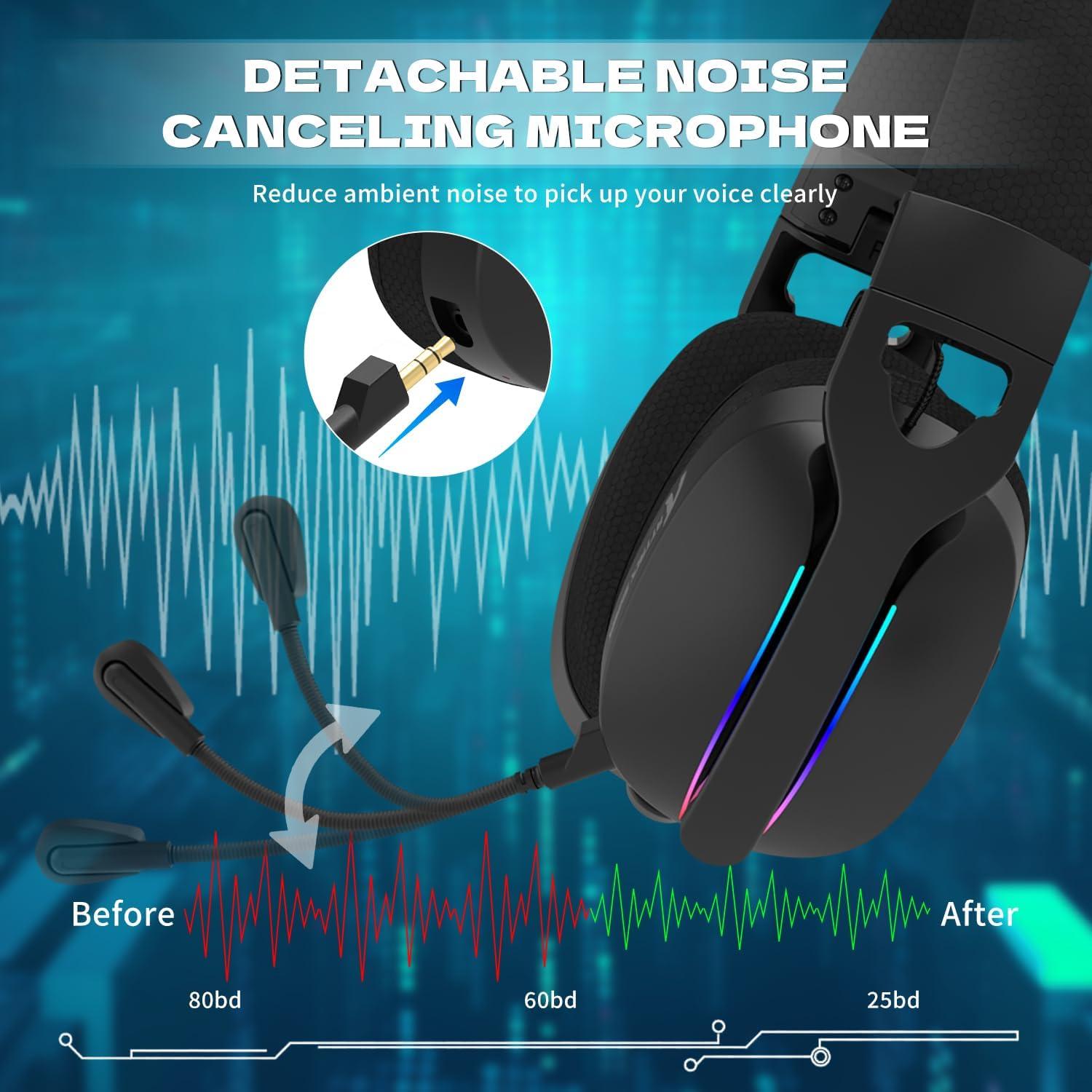 Auriculares Inalámbricos Attack Shark L90 RGB 7.1 Plegables