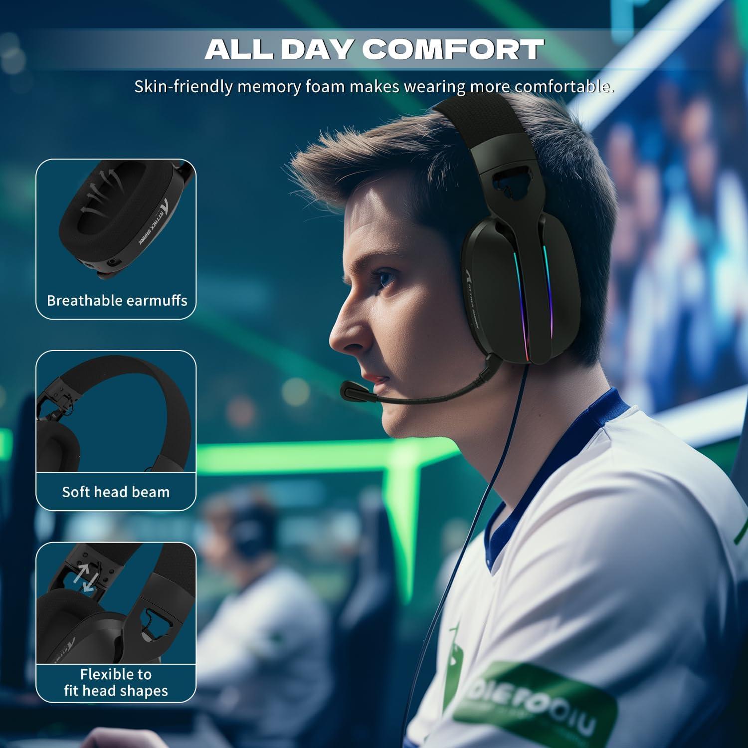 Auriculares Inalámbricos Attack Shark L90 RGB 7.1 Plegables