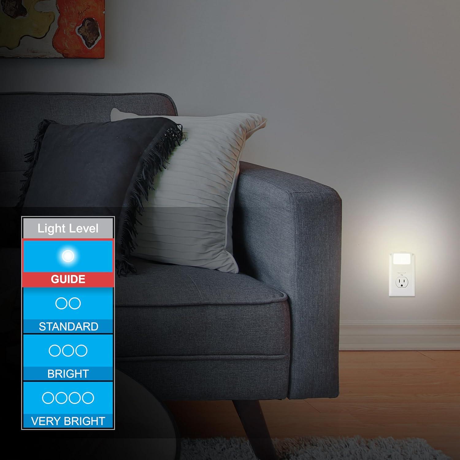 Luz Nocturna LED GE Blanca 2 Paquete Brillo Suave