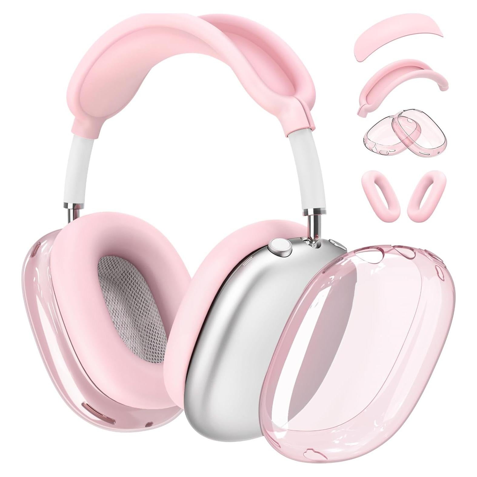 Set 4 en 1 Funda para AirPods Max Galafoki Rosa Claro