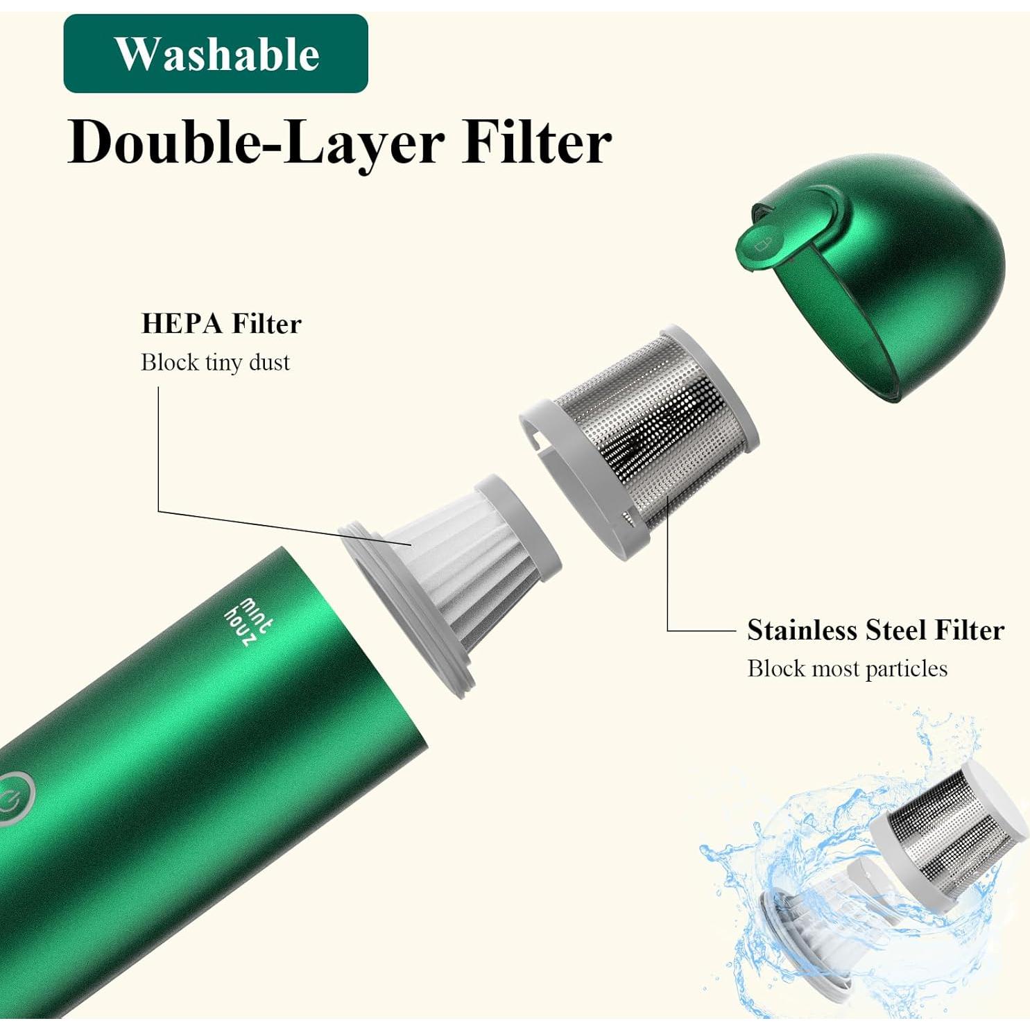 Aspiradora de Mano Inalámbrica Minthouz 17000Pa 120W Azul