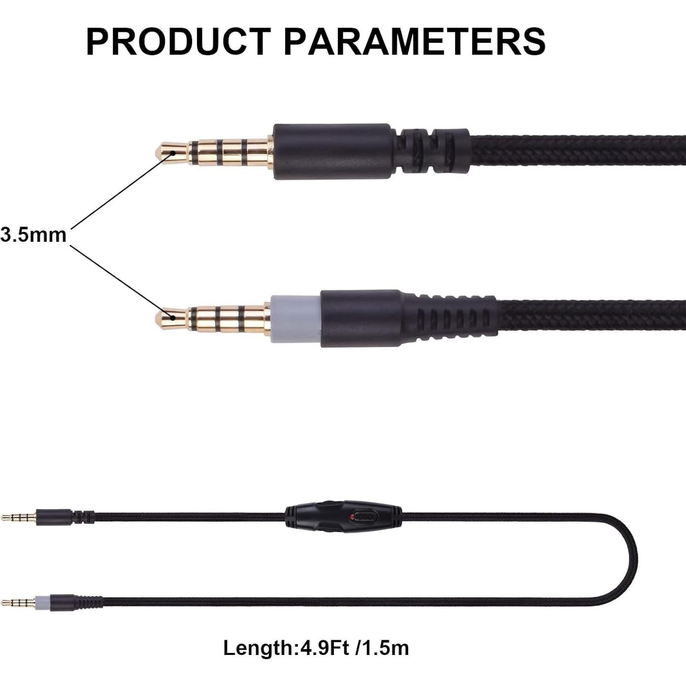 Cable de Reemplazo Sqrgreat 1.5m para Kingston HyperX Cloud Alpha