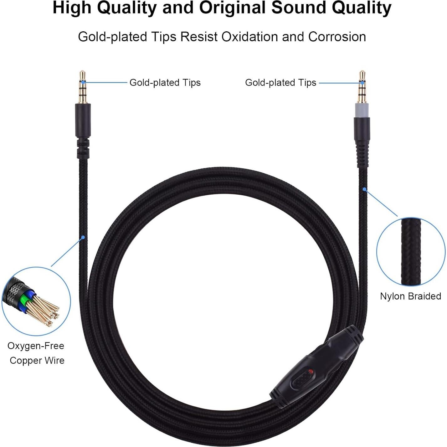 Cable de Reemplazo Sqrgreat 1.5m para Kingston HyperX Cloud Alpha